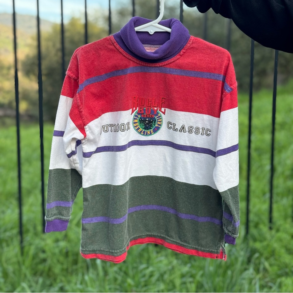 Boy’s Vintage 90’s Bugle Boy Outdoor Classic Timberline Trail Turtleneck Shirt 7